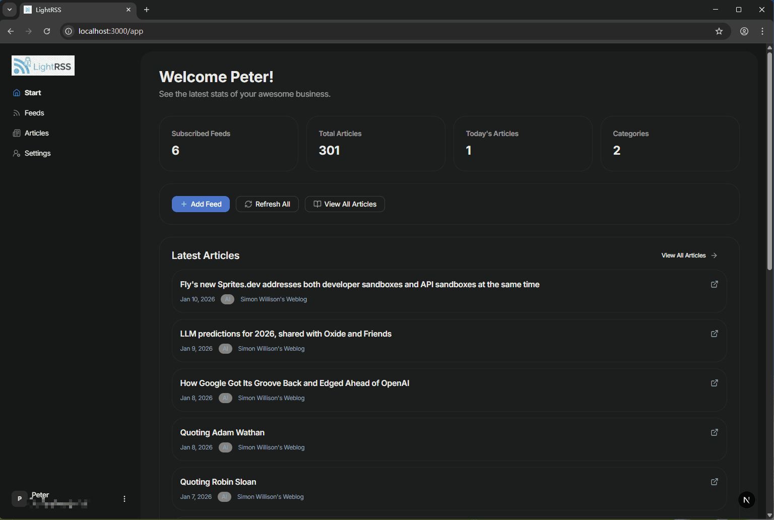 Our application