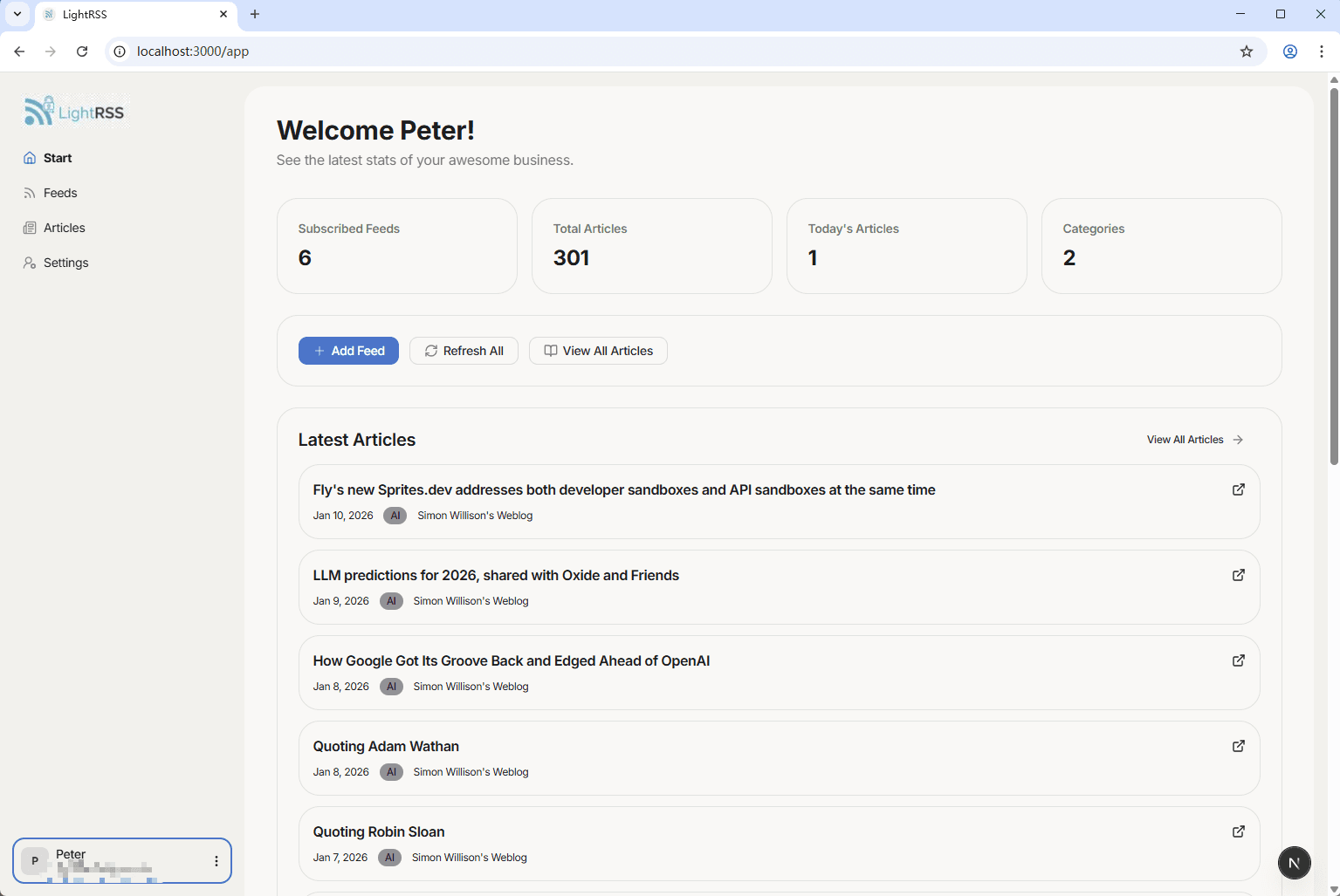 Our application